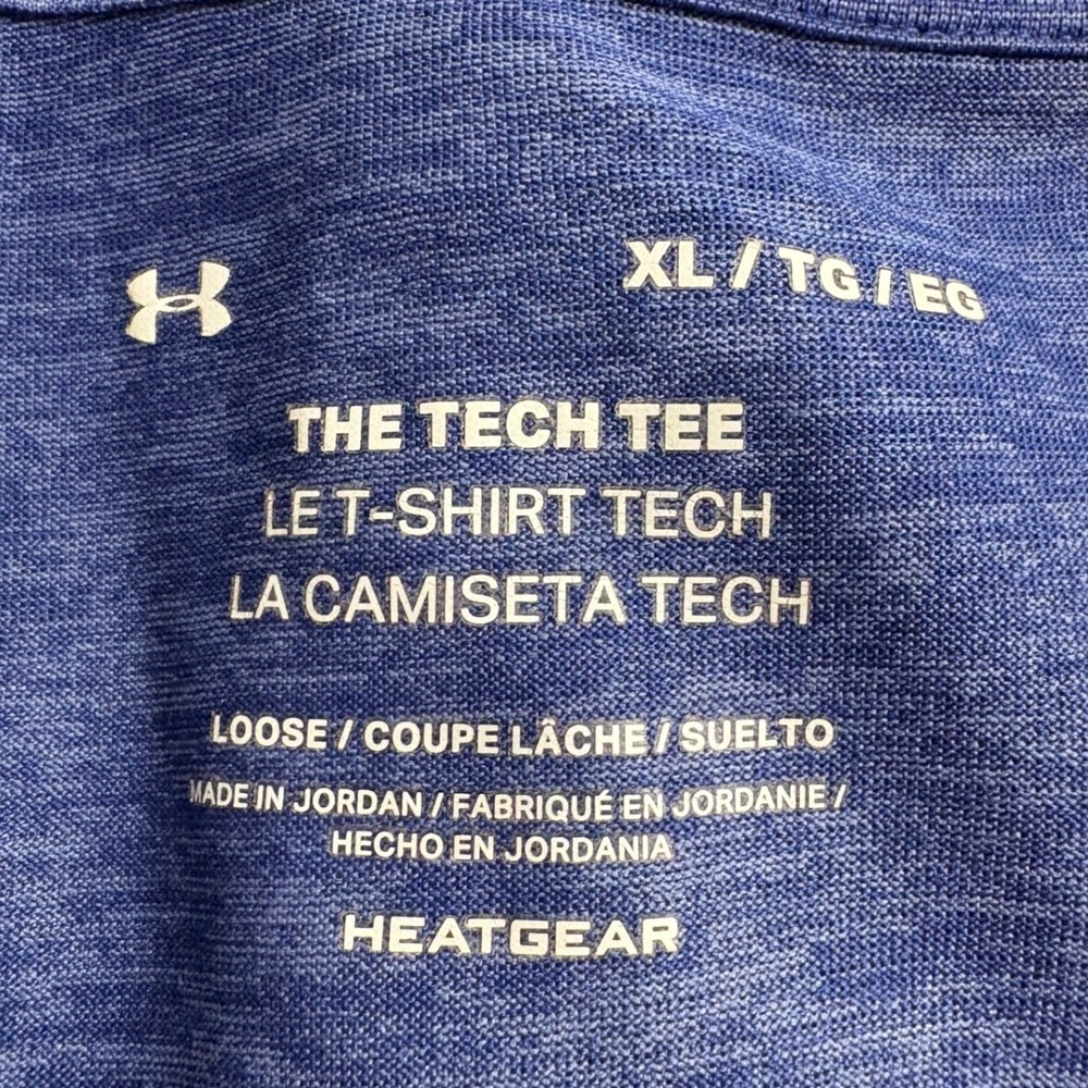 Under Armour Mens HeatGear Tech Tee Bundle 4 Pack XL Orange Blue Grey Cream - Picture 13 of 16